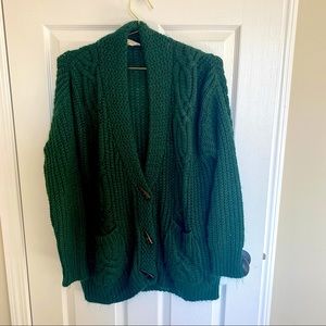 Women’s Green Knit Cardigan